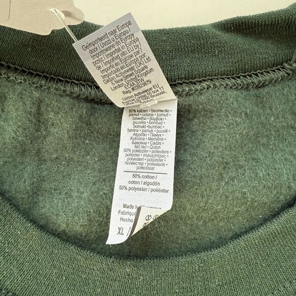 Bluenose II Banner Crewneck Sweater Forest Green XL By Gildan - Picture 4 of 6